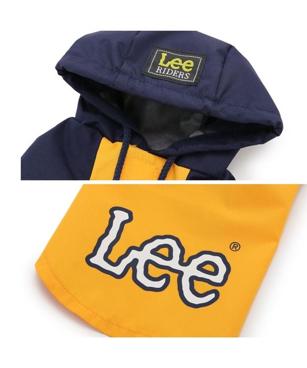 PET PARADISE  Ｌｅｅ 配色 レインパーカー 中型犬 大型犬 -