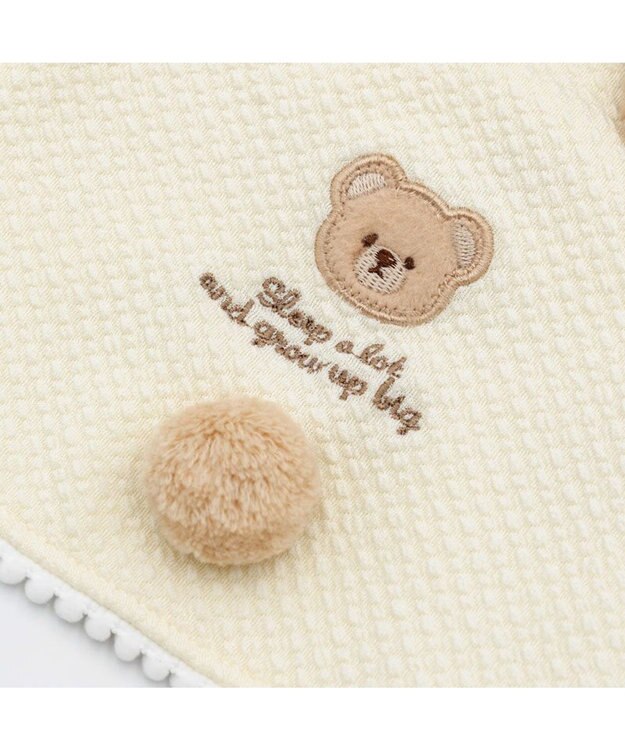 PET PARADISE ペットパラダイス くまさん ポンチョ 《おやすみ柄》 小型犬 オフホワイト