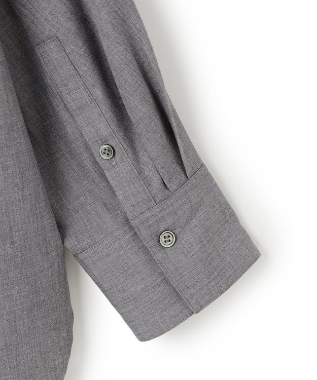 23区 【SLOW/一部店舗限定】ライトタンブラータフタ バックボタン シャツ ライトグレー系