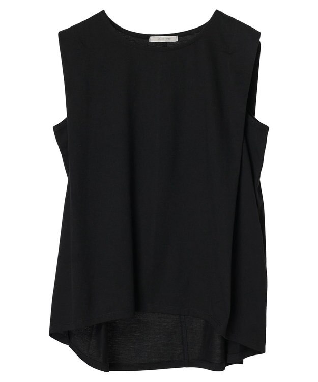 CRAFT STANDARD BOUTIQUE 肩タックノースリーブプルオーバー Black