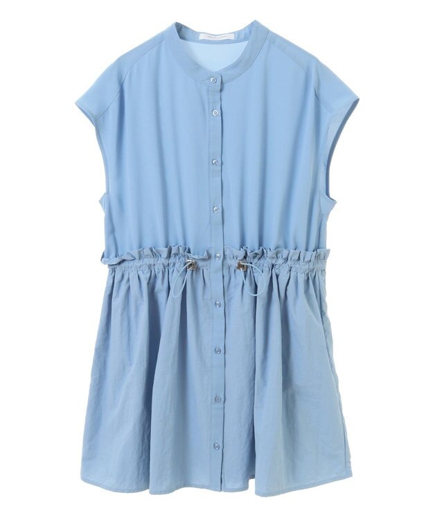 Green Parks 異素材ドッキングチュニック Blue