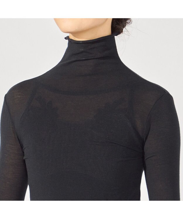 Chacott ハイネックトップ (サーモギア(R)糸使用） ブラック