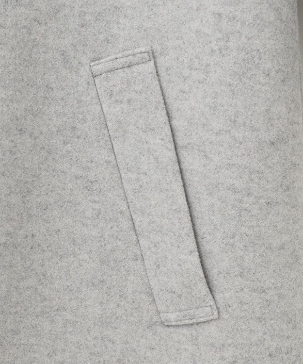 ANY SIS ウールライクミドルフーディ コート ライトトップグレー