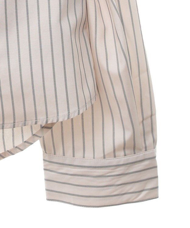 earth music&ecology Ｓｅｔ２点　ドロストショートシャツ＋キャミブラウス Beige