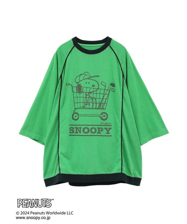 CRAFT STANDARD BOUTIQUE 【ユニセックス】PEANUTS/スヌーピー 切り替えTシャツ Green