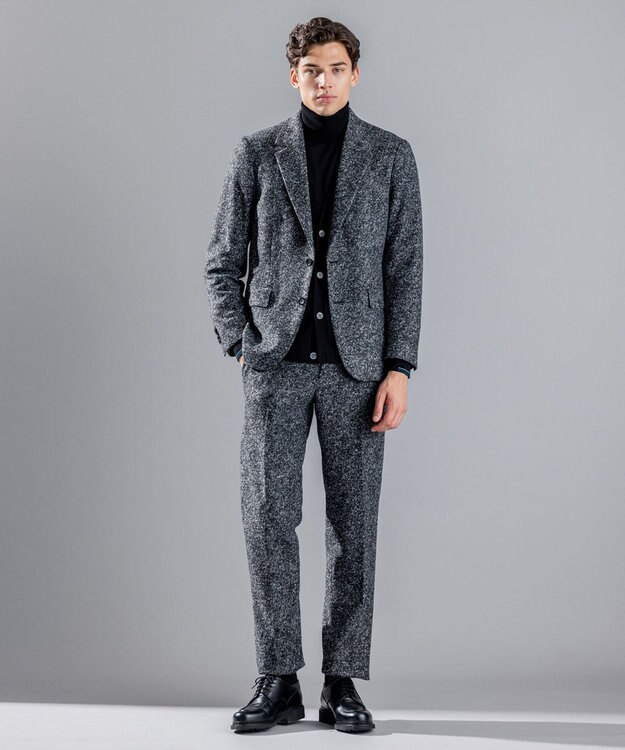 JOSEPH HOMME ROMA TWEED JERSEY JACKET ライトグレー系