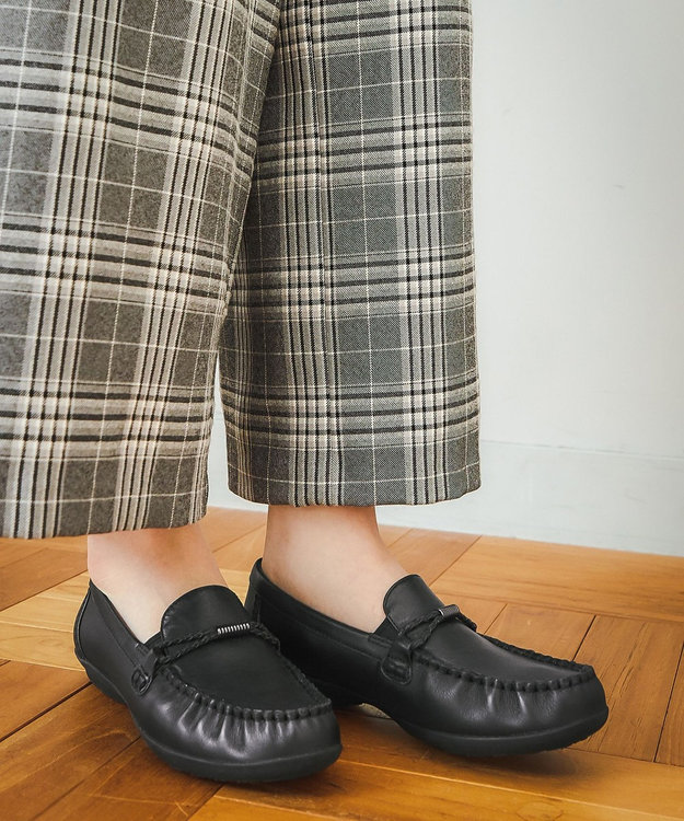 ASICS WALKING ペダラ レディース 3E 2.0cmヒール ブラック系