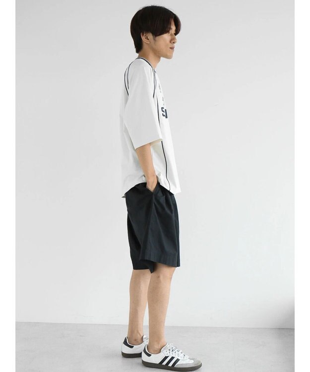 CRAFT STANDARD BOUTIQUE 接触冷感/UVカット/イージーケア/ストレッチ/ゲームシャツ-B Off White