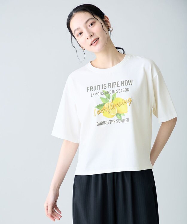 ANY ANYファンクションロゴTシャツ オフレモン