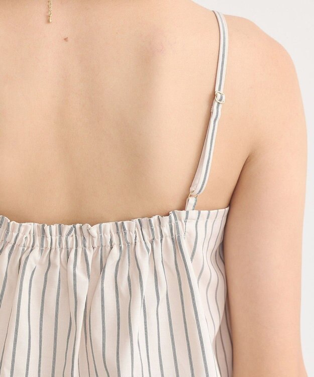 earth music&ecology Ｓｅｔ２点　ドロストショートシャツ＋キャミブラウス Beige