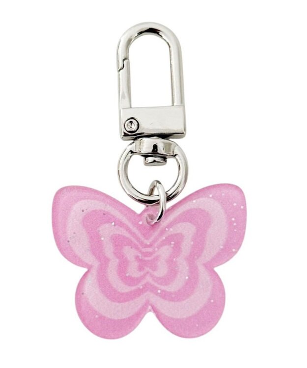 WEGO カラフルバタフライキーホルダー ピンク