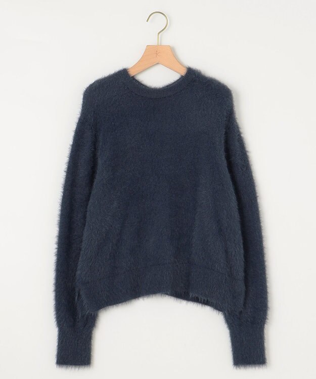 組曲 S 【前後着用可】2WAYナイロンファー ニット ネイビー系