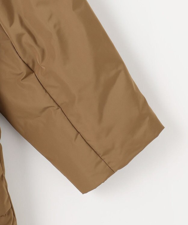 自由区 L 【17号サイズまで展開・カタログ掲載】マイクロタッサーダウンスタンドカラー コート キャメル