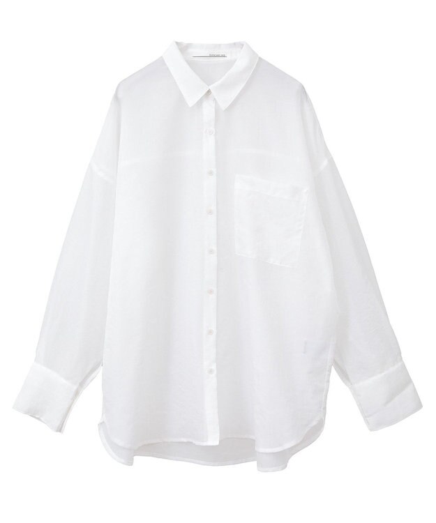 Green Parks 　・ＥＬＥＮＣＡＲＥ　ＤＵＥ　ラメシアー長袖シャツ Charcoal Gray