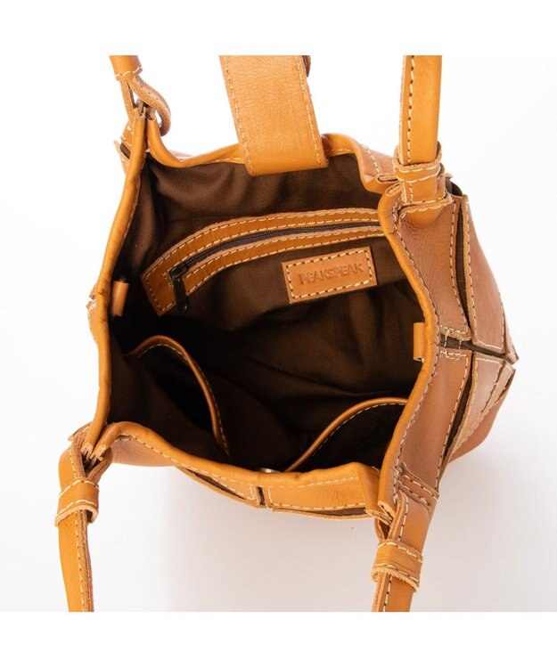 UNBILLION ピークスピーク PEAKS PEAK / 牛革パッチワーク2wayトートS キャメル