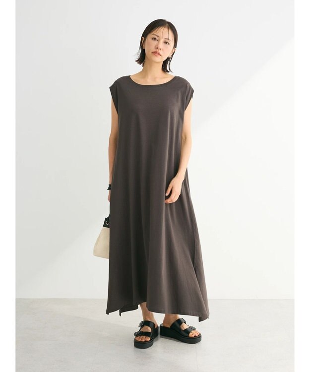 Green Parks ・ＳＵＧＡＲ　ＳＰＯＯＮ【ＣＯＯＬ】タックノースリワンピ Charcoal Gray