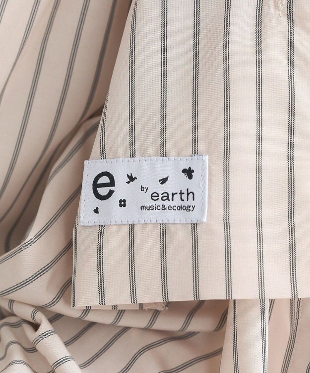 earth music&ecology Ｓｅｔ２点　ドロストショートシャツ＋キャミブラウス Beige
