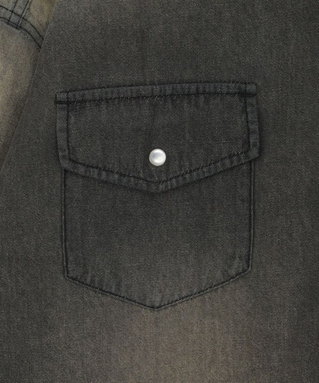 WEGO デニムウエスタンBIGシャツ デニムブラック