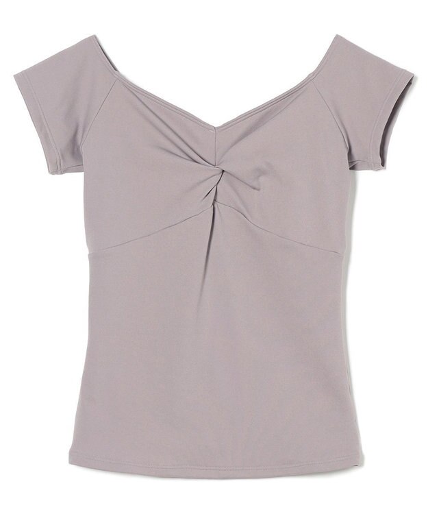 Chacott フレンチスリーブトップ グレージュ