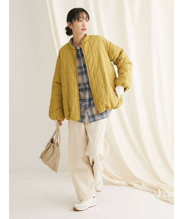 CRAFT STANDARD BOUTIQUE 蓄熱 スクエアキルトブルゾン Mustard