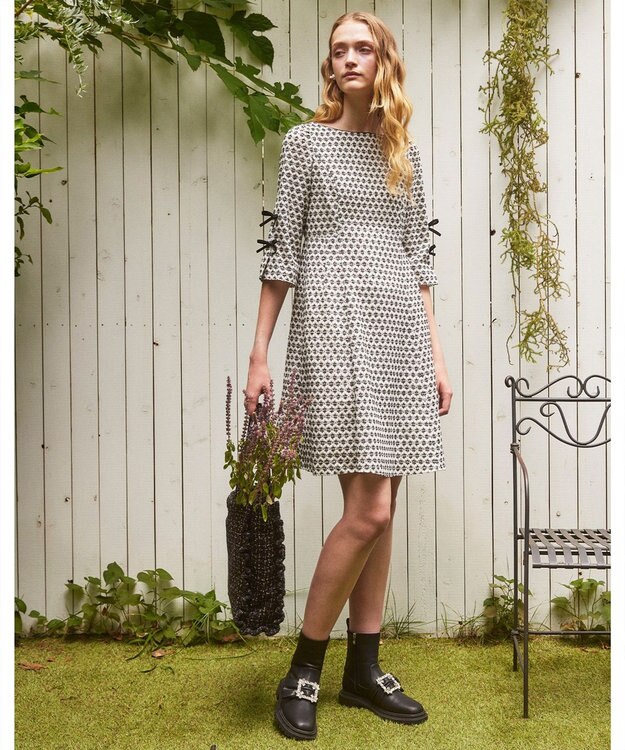 TOCCA 【WEB限定】FLOWER FLUFFY ドレス ホワイト系