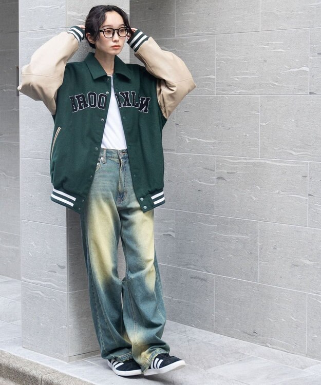 WEGO メルトンワッペンスタジャン ダークグリーン