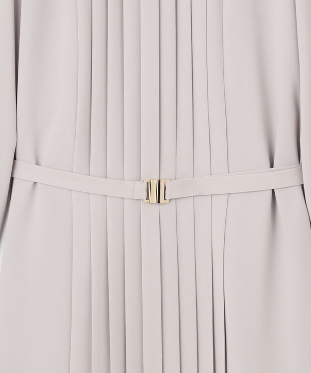 自由区 【洗える】ライトサテン ワンピース ライトグレー系