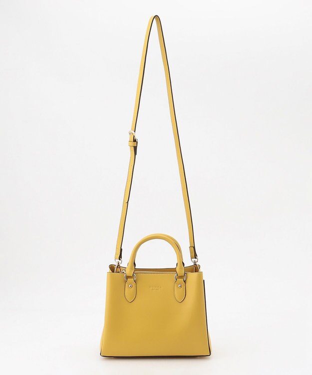 LA BAGAGERIE 【MONICA】スクエア2WAYハンドバッグ イエロー【WEB限定カラー】