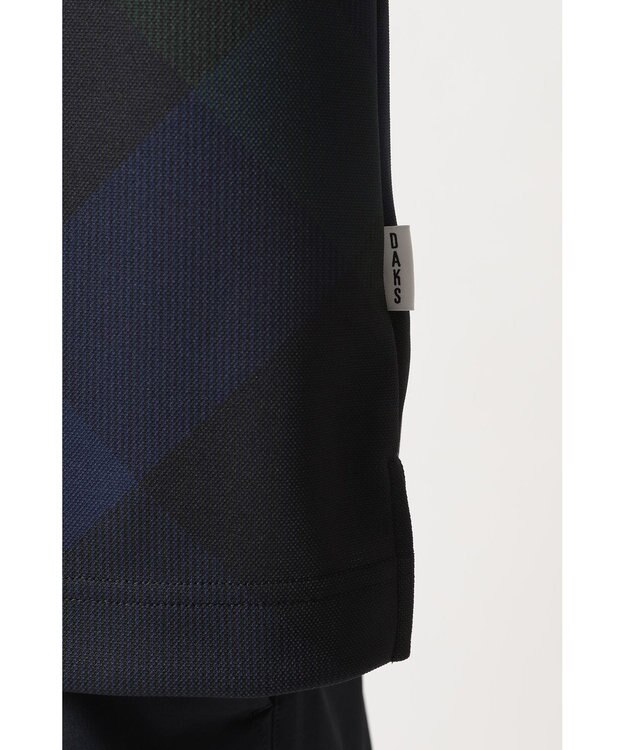 DAKS メガチェック カノコポロシャツ ブラック