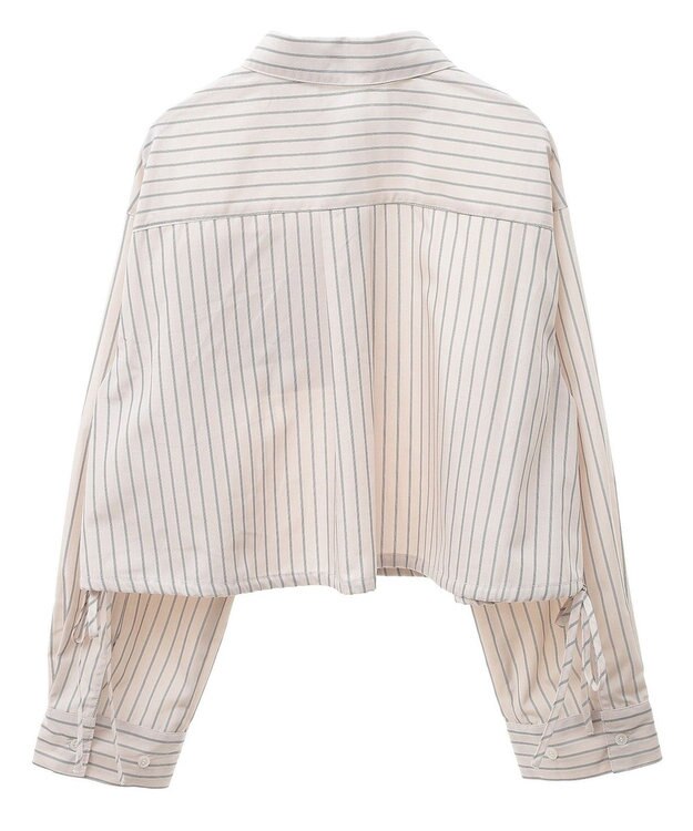 earth music&ecology Ｓｅｔ２点　ドロストショートシャツ＋キャミブラウス Beige