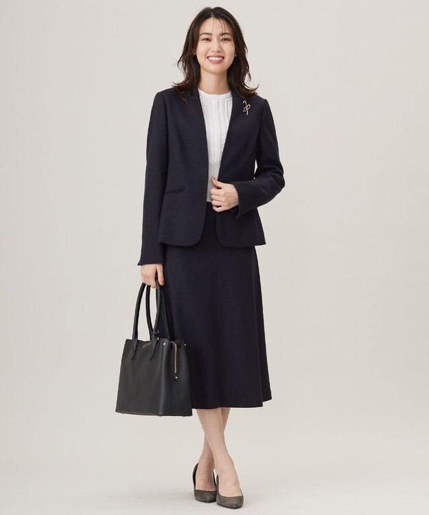 J.PRESS LADIES ウォッシャブルウール タック ドットレース カットソー ベージュ系