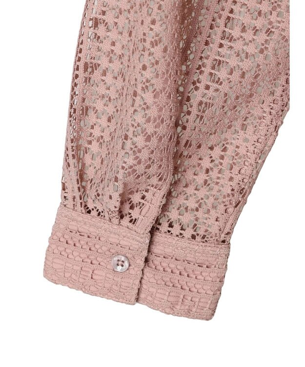 earth music&ecology レースショートシャツ Pink