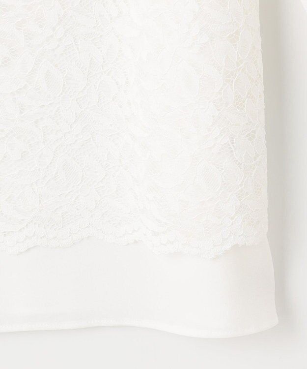 ANY SIS L 【洗える】レイヤードレース ブラウス オフ