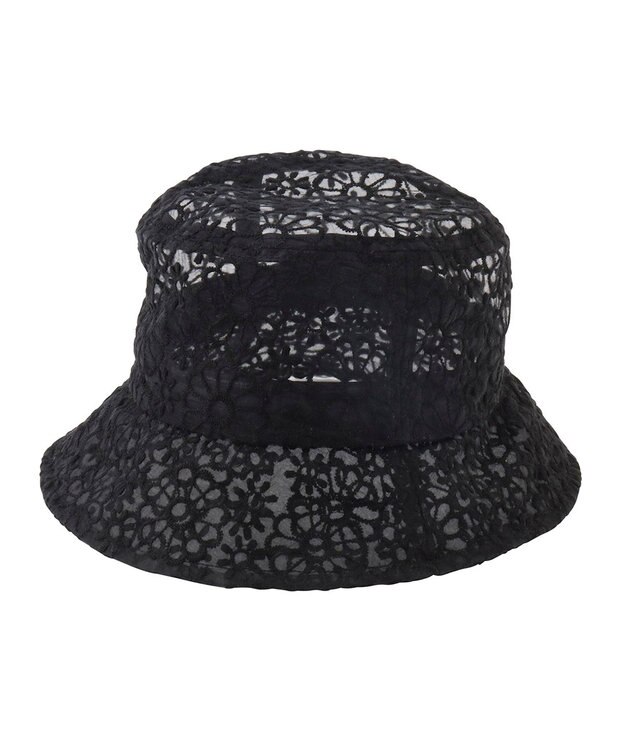 MOONBAT PAUL & JOE(ポール＆ジョー) レースシアーバケットハット ブラック