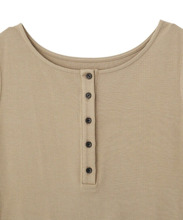 YECCA VECCA 【2点SET】ヘンリーネックスラブシアーニット Light Beige