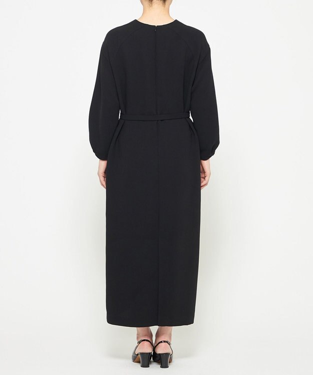 uncrave ウォッシャブル ダブルクロス ワンピース ブラック