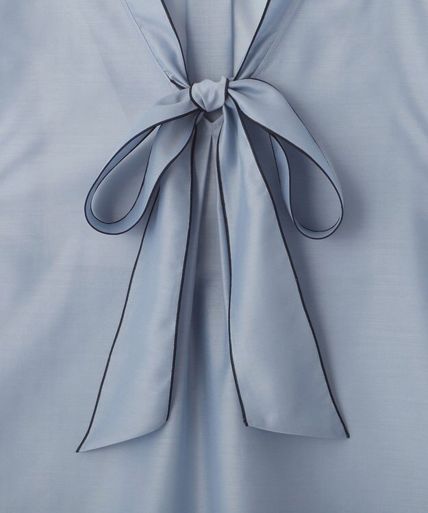 YECCA VECCA シアーボウタイブラウス Light Blue