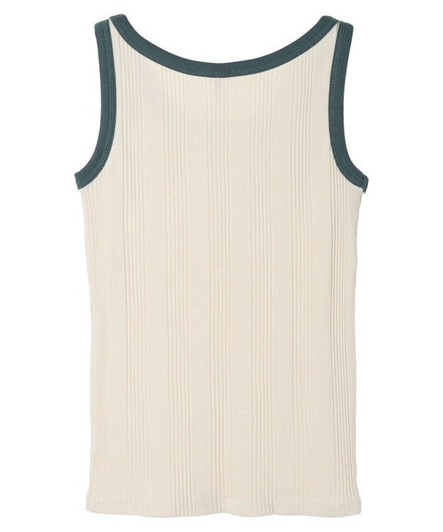 AMERICAN HOLIC バイカラーテレコタンクトップ Ivory