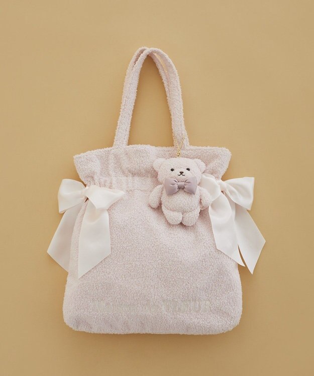 Maison de FLEUR 【限定カラーあり】リボンベアパスケース Pink