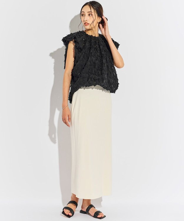 BEIGE， FRANCETTE / ジャガードトップス Black