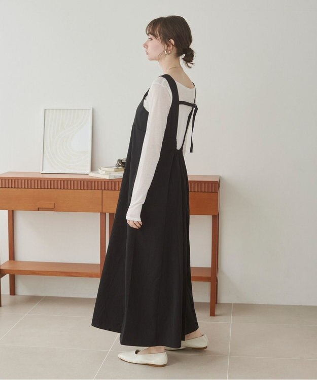 WEGO 【ANGIE VINTAGE】バックベルトジャンパースカート ブラック