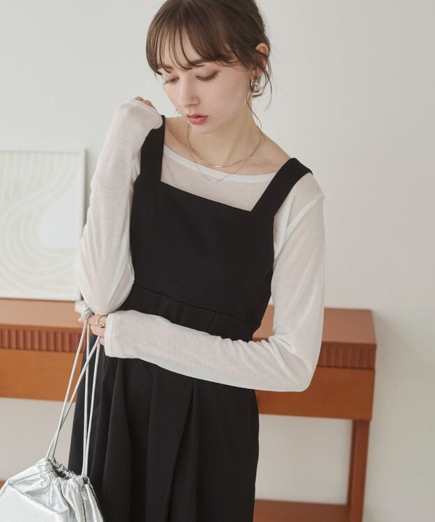 WEGO 【ANGIE VINTAGE】バックベルトジャンパースカート ブラック