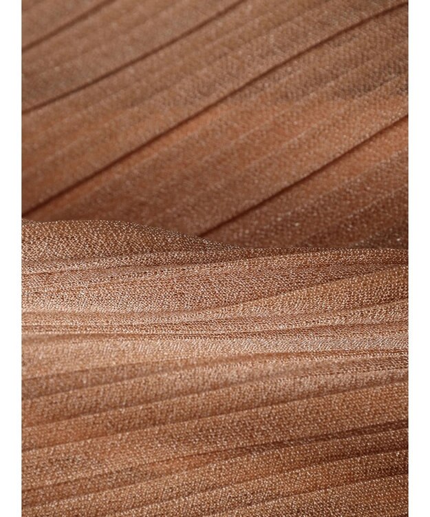 Green Parks ラメプリーツＩラインスカート Terracotta