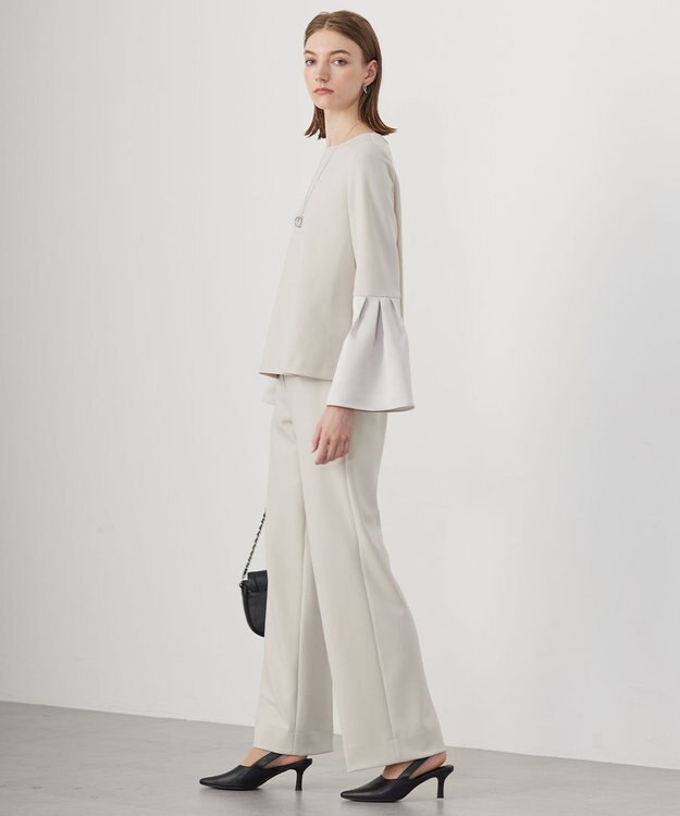 ICB L 【洗える】ミリオーネダンボールニットブラウス トープ系