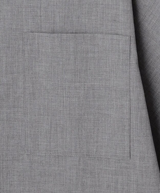 23区 【SLOW/一部店舗限定】ライトタンブラータフタ バックボタン シャツ ライトグレー系