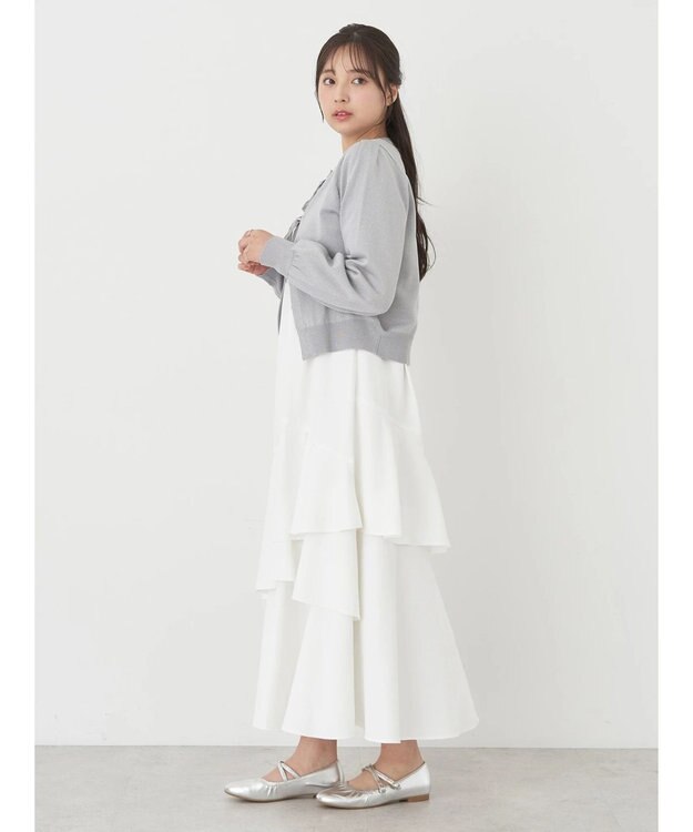 earth music&ecology ラメニットカーディガン Gray