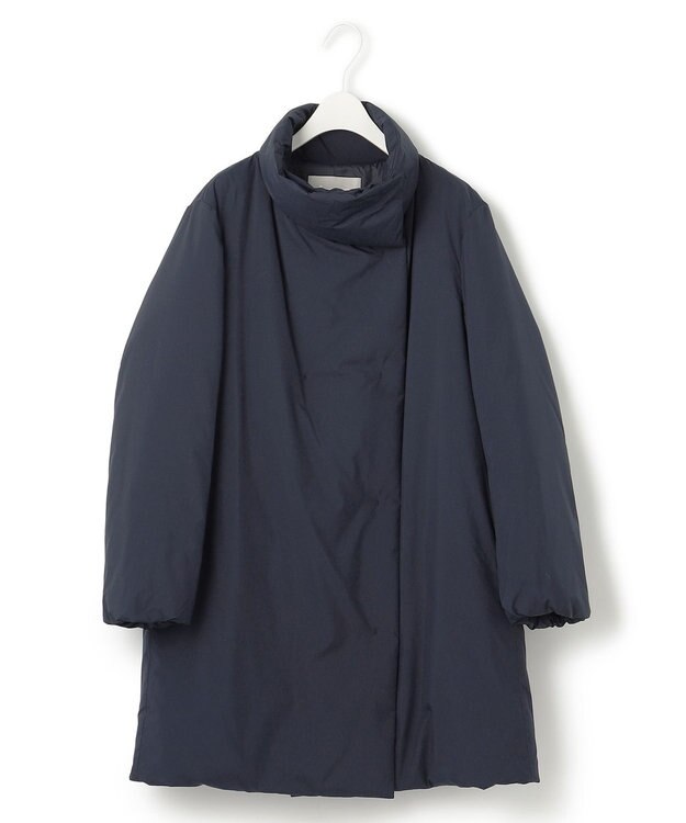 ICB L ADSダウン スタンドカラーコート ネイビー系