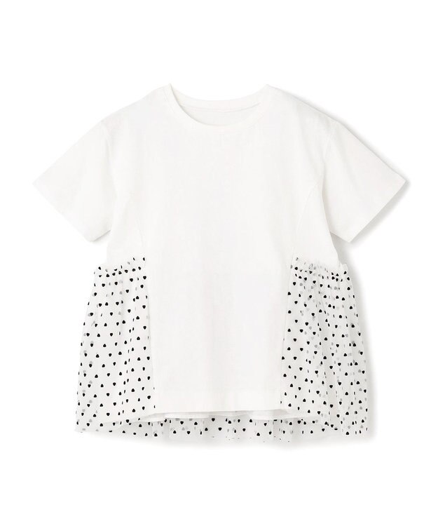 UNFILO 【110-150cm】アソート コンビTシャツ オフ[裾チュール]