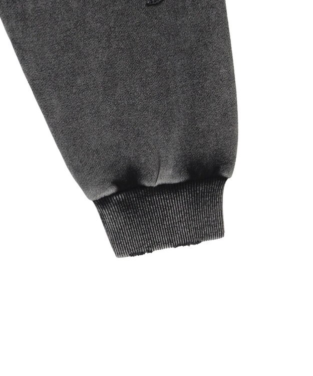 WEGO ダメージショートジップパーカー ブラック