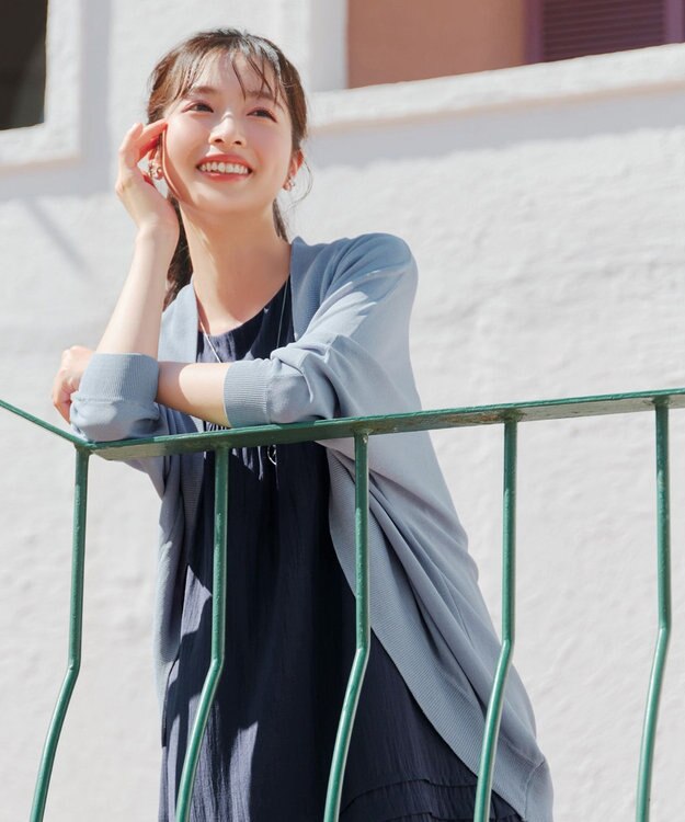 Tiaclasse ドルマンニットカーディガン サックス